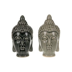 Dijk Natural Collections Tête de Bouddha en céramique 10x10x20cm disponible en gris ou anthracite