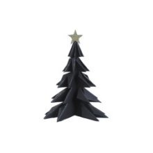 Déco sapin de Noël papier 28cm noir