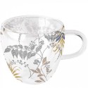 Ambiente Tasse à thé double paroi Luxury Leaves noir Ø 10 - h 9,5 cm