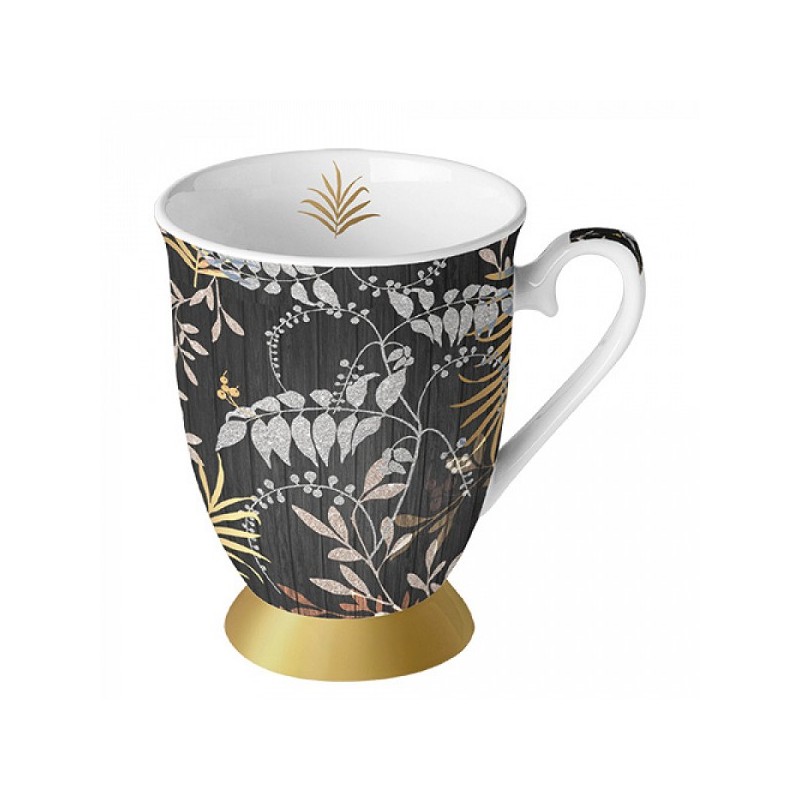 Ambiente Mok 0.25L Luxury Leaves zwart- Materiaal Fine Bone China-
Formaat	Ø 7,5 - h 10 cm