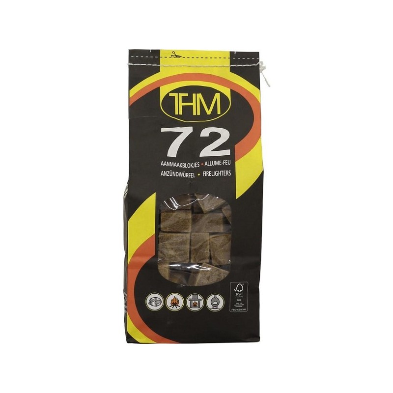 THM Allume Feu marron FSC sachet de 72 pièces