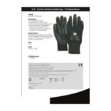 Handschoen PU-flex nylon zwart CAT.2 maat 11 / XXL