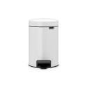 Brabantia Poubelle à pédale newlcon 5 litres Blanc avec seau intérieur en plastique