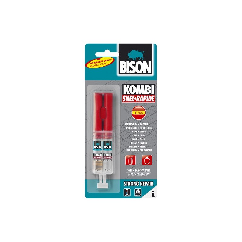 Bison kombi fast 24 ml 5 minutes - avec bol mélangeur et spatule