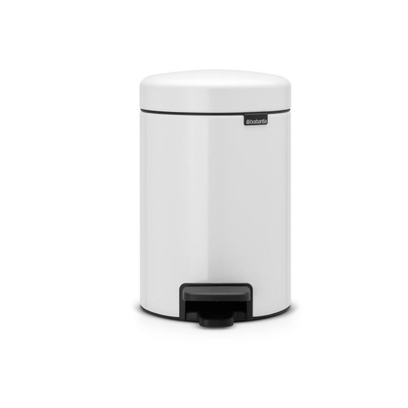 Brabantia pedaalemmer newicon 3 ltr wit met kunststof binnenemmer