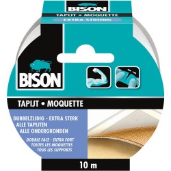 Bison Ruban adhésif pour tapis extra fort 10m x 5cm Double face