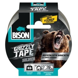 Bison Grizzly ruban adhésif argent rouleau 10 m x 5 cm bestial puissant