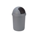 Curver Roll Bullet Bin 50 litres argent/noir Ø39x75cm