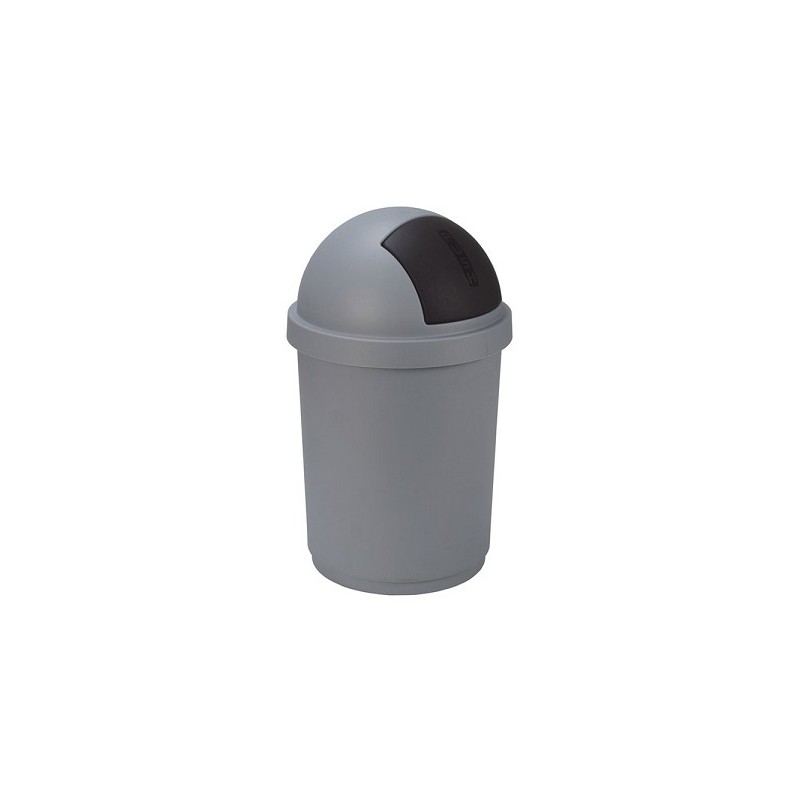 Curver Roll Bullet Bin 50 litres argent/noir Ø39x75cm