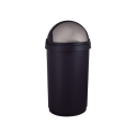 Curver Roll Bullet Bin 50 litres noir/argent Ø39x75cm