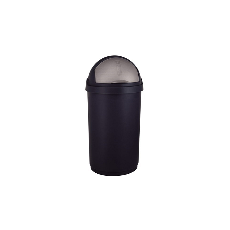 Curver Roll Bullet Bin 50 litres noir/argent Ø39x75cm