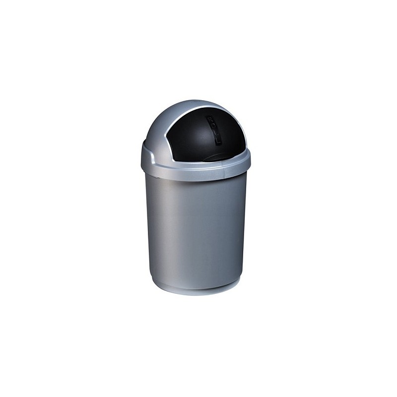 Curver Roll Bullet Bin 25 litres argent/noir Ø35 h57cm