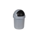 Curver Roll Bullet Bin 10 litres argent/noir Ø24,5x39cm