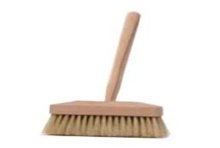 Brosse de baignoire fibre15,5cm avec manche 27cm