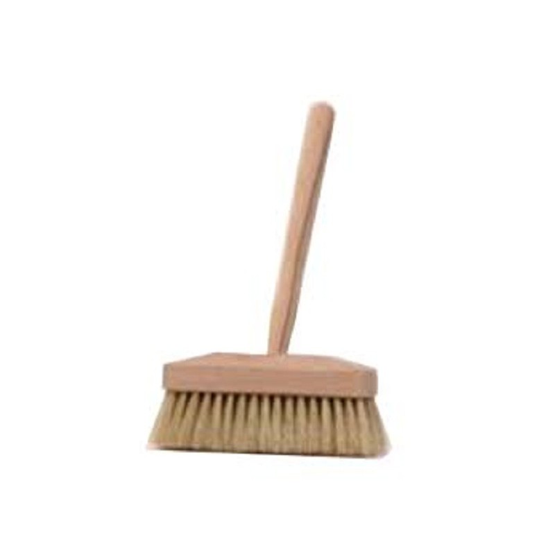 Brosse de baignoire fibre15,5cm avec manche 27cm