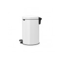 Brabantia poubelle à pédale newicon avec poubelle intérieure en plastique, 12L blanc