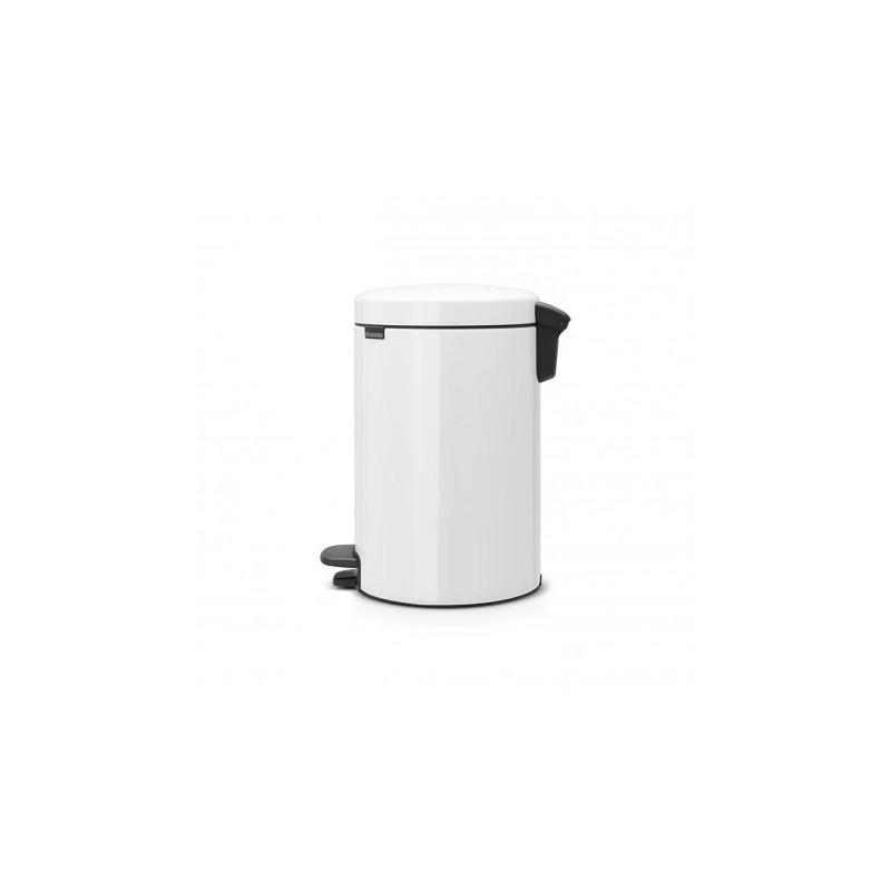 Brabantia poubelle à pédale newicon avec poubelle intérieure en plastique, 12L blanc