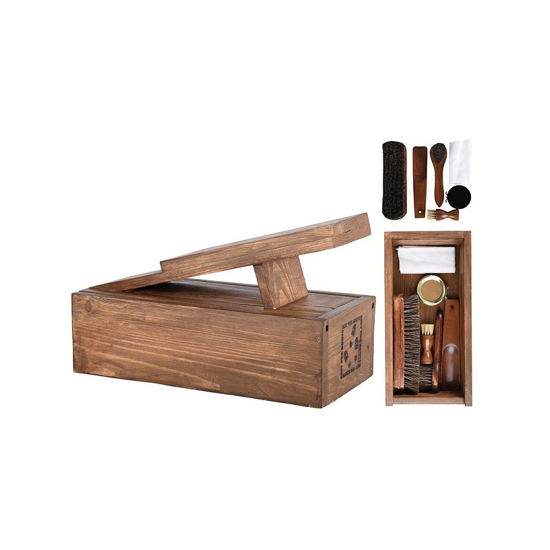 Esschert Design Schoenenpoetsset in houten box