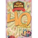 Cartes de vœux 40 ans mariés paquet de 10 pièces avec enveloppe