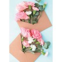 Cartes de voeux paquet de fleurs vierges de 10 pièces avec enveloppe