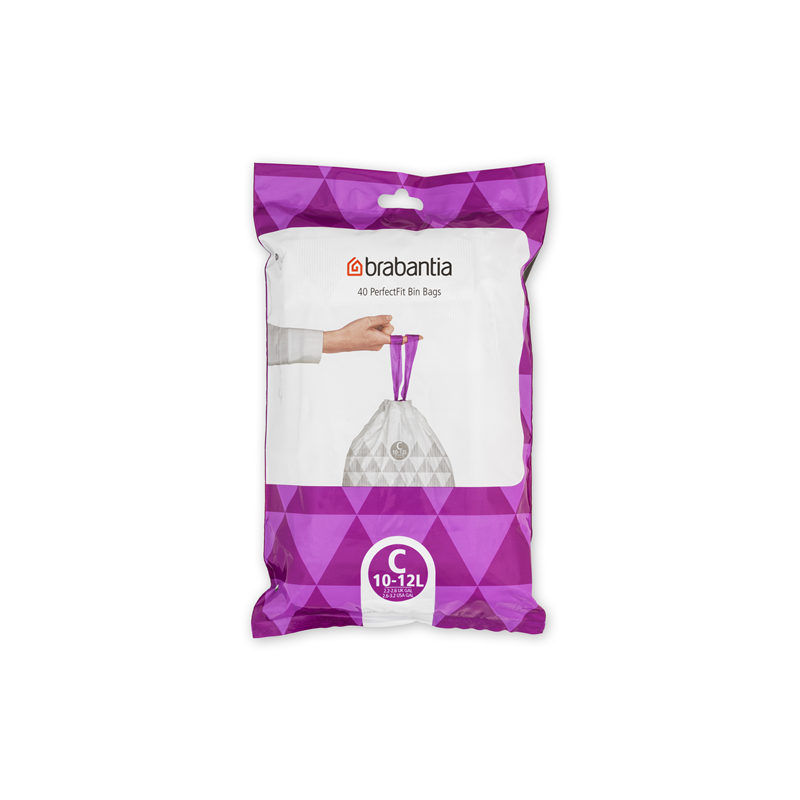 Brabantia perfectFit 10-12 liter vuilniszakken C dispenser pack 40 zakken