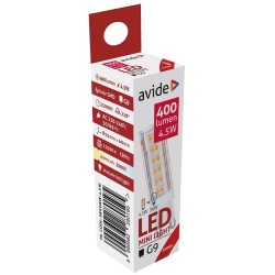 Lampe LED Avide G9 4,5W Blanc chaud 3000K (400 lumens) ABG9WW-4.5W