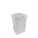 Sunware Delta Poubelle 25 litres couvercle à valve plastique blanc 39,7x34,5x56,4cm