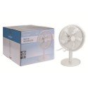 Luxe Tafelventilator diameter 30cm wit met 3 snelheden 35Watt