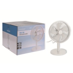 Ventilateur de table luxe diamètre 30cm blanc avec 3 vitesses 35Watt