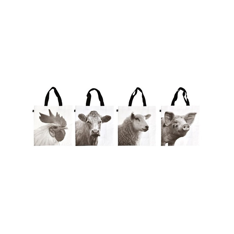 Esschert Design Bag animaux de la ferme n/b L