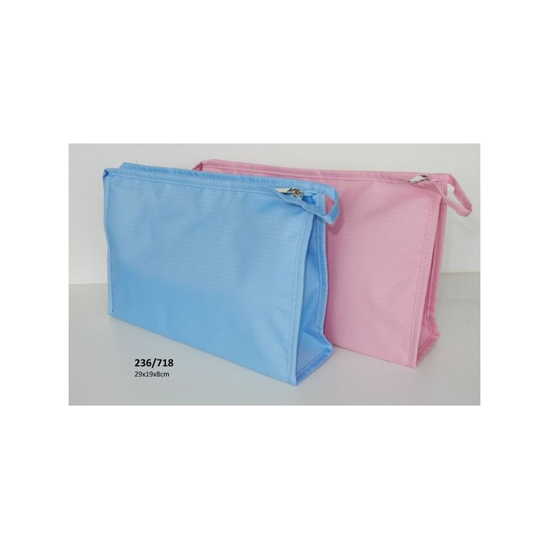 Toilettas roze of blauw 29x19x8cm