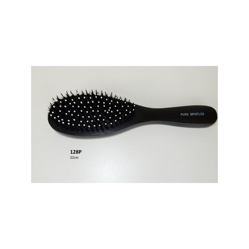 Brosse à cheveux avec épingle noir 22x6cm