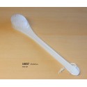 Brosse de bain en plastique de 37 cm de long avec stries de massage au dos