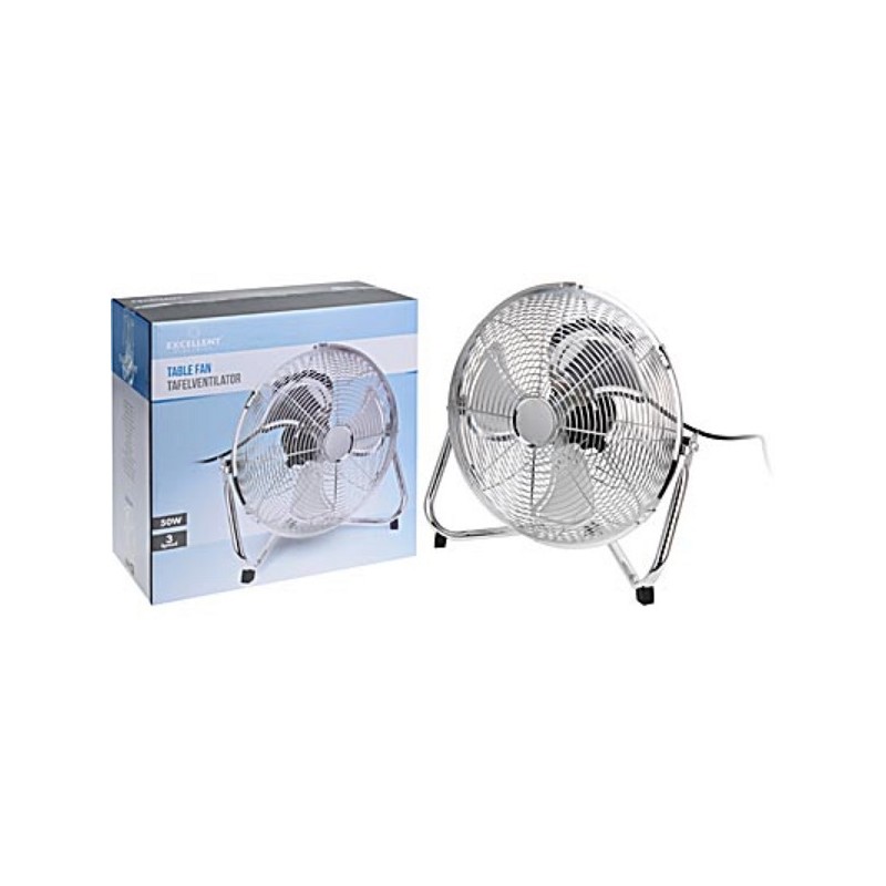 Ventilateur de sol Ø30cm 50W chromé 3 vitesses