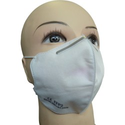 Masques bucco-nasaux FFP2 modèle KN95 avec pince-nez (lavable) en sachet zip-lock avec 10 masques certifiés