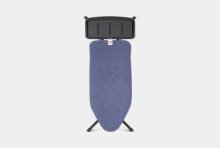 Brabantia table à repasser L 124x38cm Denim Blue avec support unité vapeur