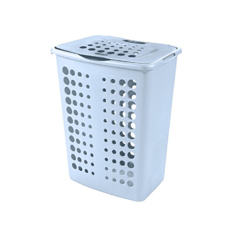 Curver Victor Wasbox met deksel 60 liter lichtblauw 34x45x57cm
