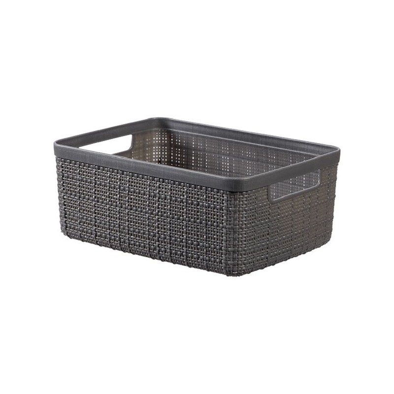 Curver Panier en jute S 5 litres Gris foncé 26,5x20x10,5cm