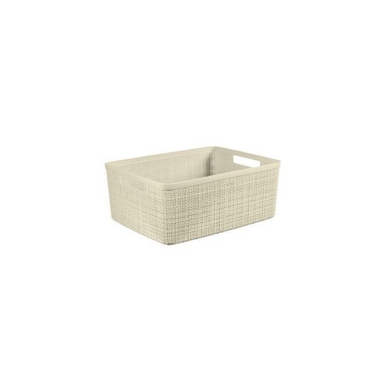 Curver Panier en jute M 12 litres Offwhite 36x28x14,5cm