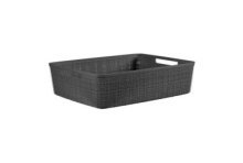 Curver Panier en jute M 12 litres Gris foncé 36x28x14,5cm