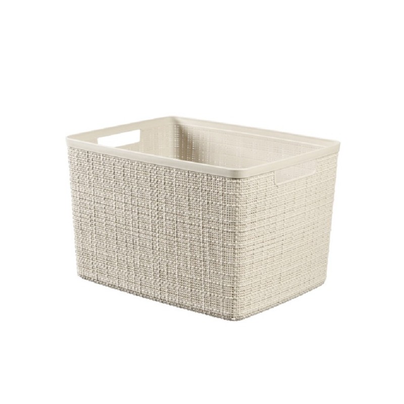 Curver Panier en Jute L 20 litres Blanc cassé 36x28x23cm