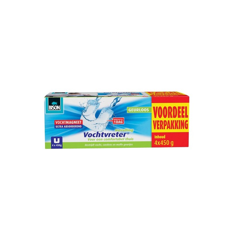 Bison Vochtvreter magneet navulling 4x450gr