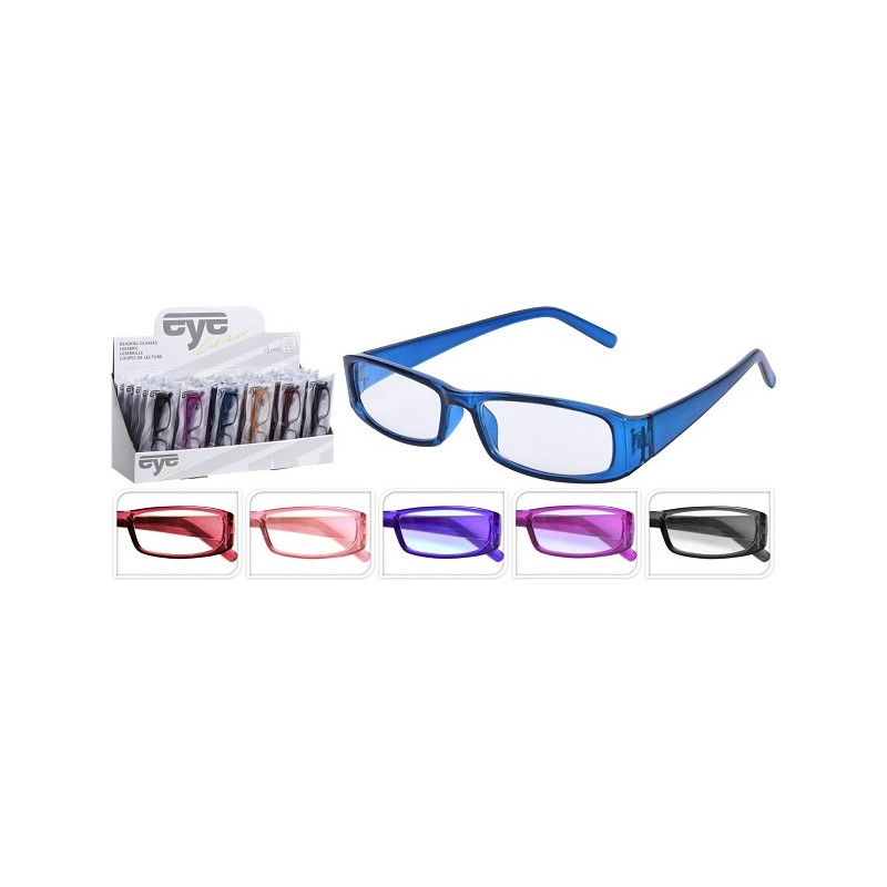 Leesbril verkrijgbaar in diverse kleuren op sterkte van + 1 tot +3