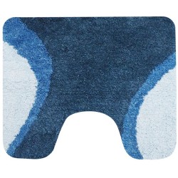 Metz Tapis de toilette 60x50cm bleu