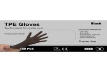 Gants jetables TPE sans latex 100 pièces taille M noir