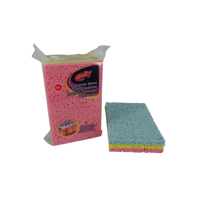 Multy Sponge éponges d'essuyage en tissu paquet de 6 pièces