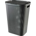 Curver Infinity Dots wasbox recycled 60 liter antraciet 44x35x60cm