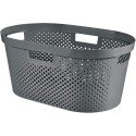 Curver Infinity Dots panier à linge recyclé 40 litres anthracite 59x39x26cm