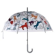 Esschert Design Paraplu transparant It's raining cats & dogs Ø83cm