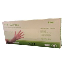 Gants jetables TPE sans latex 100 pièces taille L transparent